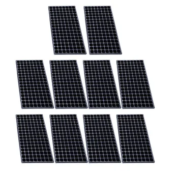 

10Pcs 128 Cell Seedling Starter Tray Seed Germination Plant Flower Pots Nursery Grow Box Propagation for Garden