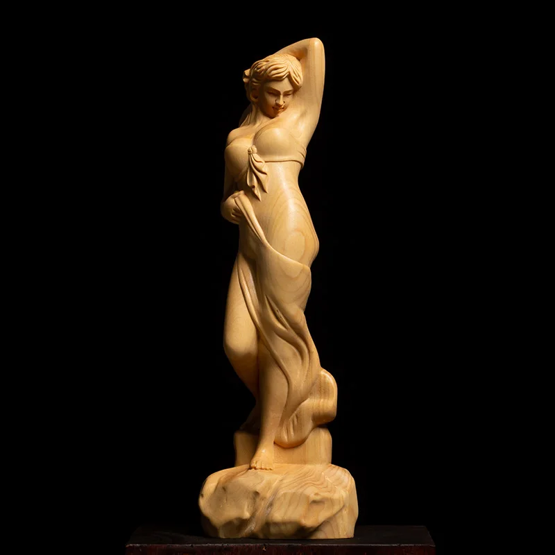 14/21 см Boxwood Красивая статуя бутика из цельного дерева для гостиной украшение скульптура ремесла автомобиль
