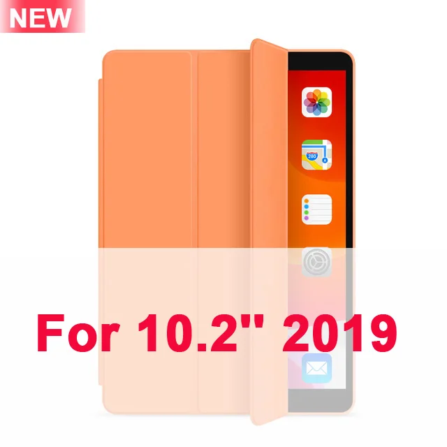 Для iPad Air 2 Air 1 чехол 9,7 Funda силиконовый мягкий задний из искусственной кожи умный чехол для iPad 7 поколения Чехол 10," - Цвет: Orange