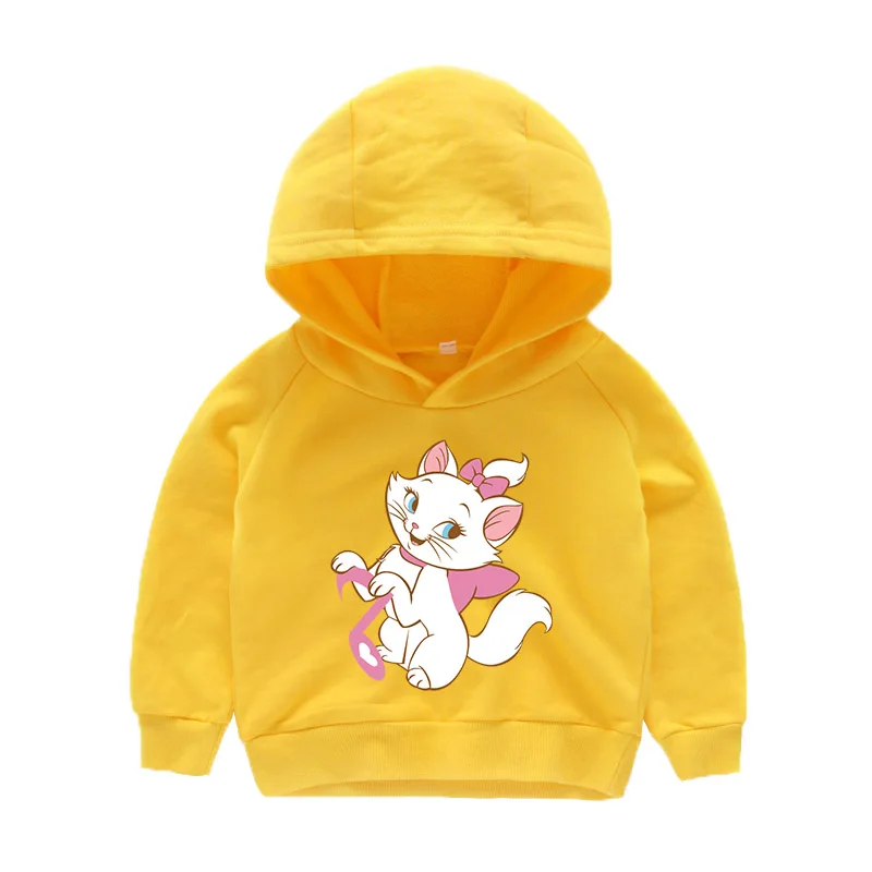 Marie Aristocats/одежда с кошкой; детская рубашка с длинными рукавами; толстовки для детей; весенняя куртка; свитер для маленьких девочек; милое детское пальто; От 2 до 10 лет - Цвет: color 7
