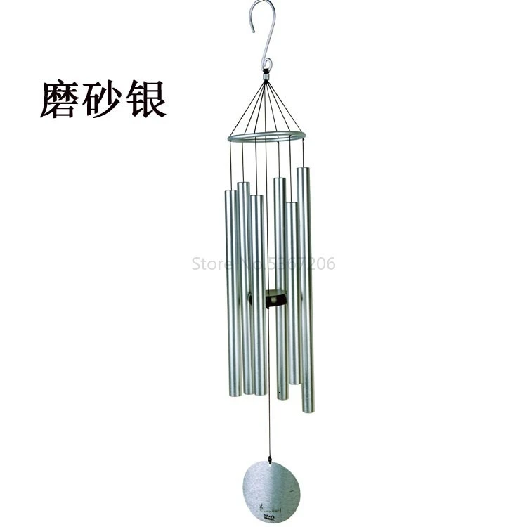 Creative Metal Pipe Meditation Music Windbell Hanging Outdoor Tieyi Garden Japanese Windbell Home Decoration Hanging - Цвет: Лиловый