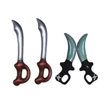4pcs Inflatable Sword Toy Outdoor Amusement Swimming Pool Water Fun Sports Children's Toy Pirate Knife Cutlass Soft Burr-free