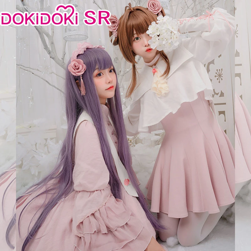 Женский костюм для косплея DokiDoki SR аниме КИНОМОТО Сакура Томойо карточка каптор