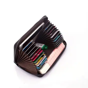 

First layer cowhide organ card bag rfid wallet passport bag multifunctional large capacity men and women business card bag