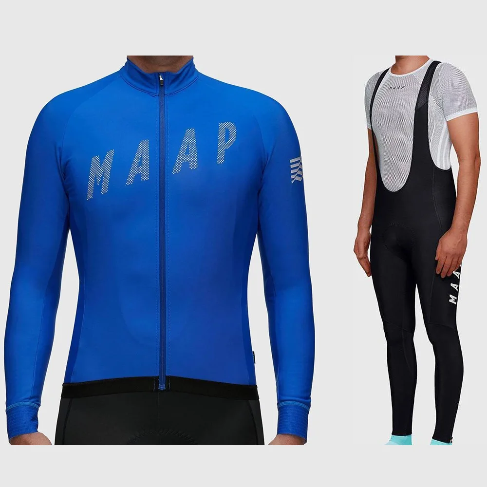 MAAP Pro Велоспорт Джерси комплект с длинным рукавом дышащий MTB велосипед одежда Одежда для велоспорта Ropa Maillot Ciclismo