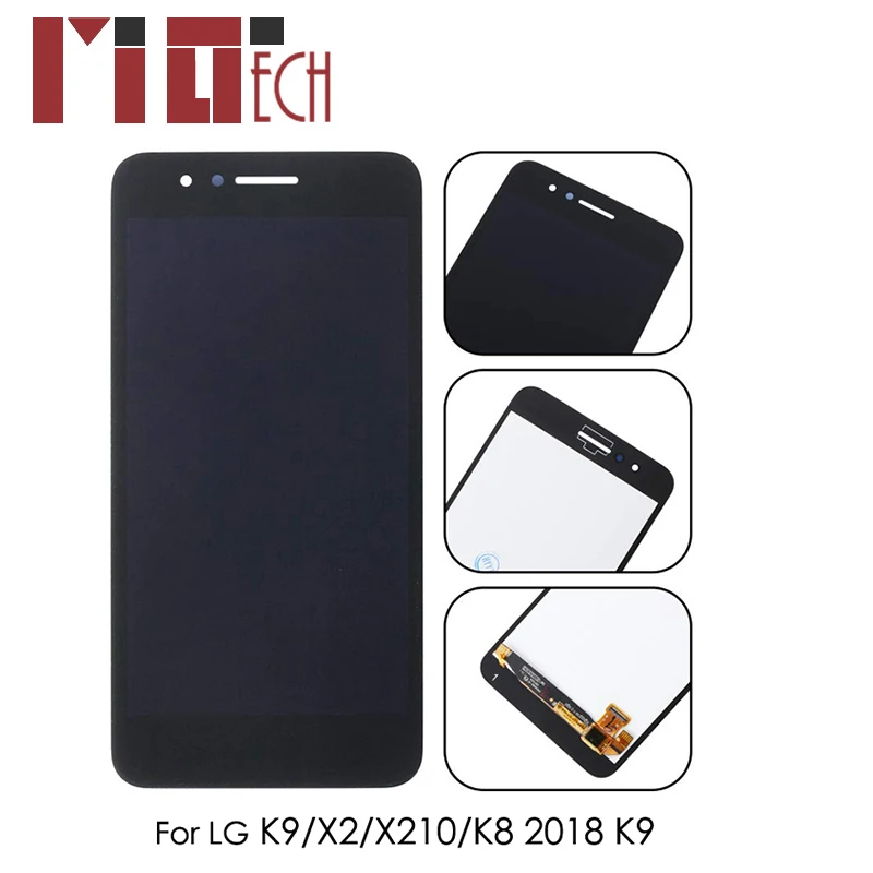 ЖК-дисплей для LG K9 X210 K8 K9, сенсорный ЖК-экран, дигитайзер, ЖК-дисплей для LG X2, сборка, запасные части, черный, нет/с рамкой