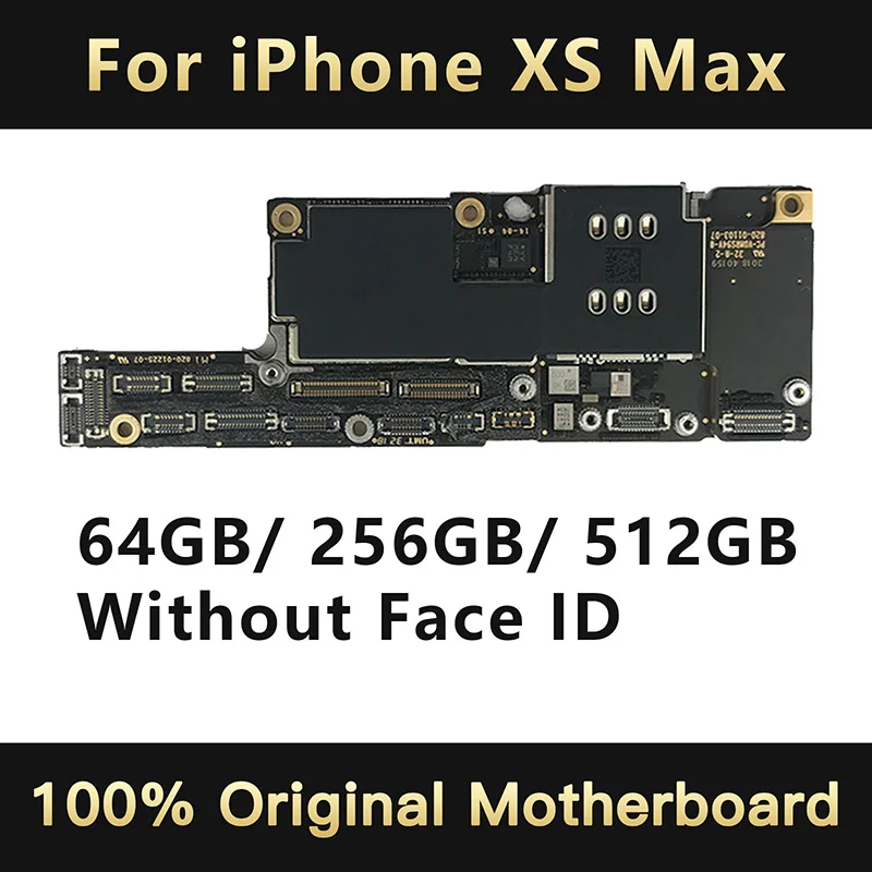 Original Unlocked Motherboard For iPhone XS Max Without / No Face ID 64GB 256GB 512GB Logic board With IOS Sys | Мобильные телефоны