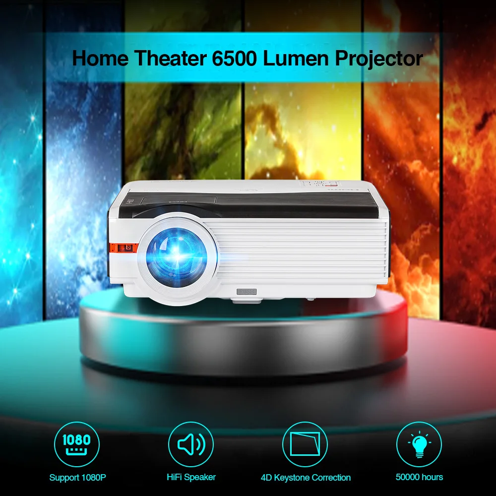 Proyector de cine en casa, dispositivo Full Hd, resolución de 2021 P, Miracast, vídeo Led 720: 1, relación de contraste, envío gratuito, 8000 - Imagen 3