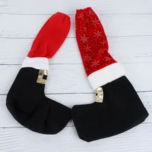 1 шт. креативный прекрасный Рождественский стол стул для ног покрытия для ног мебель ножки Защитные чехлы для украшение для рождественской вечеринки