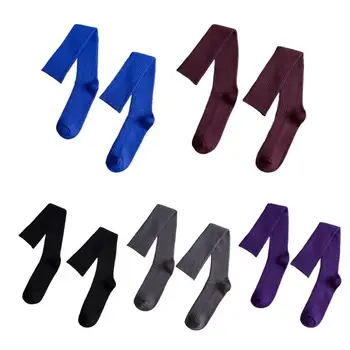 

Women Girls Winter Thicken Faux Wool Knee High Stocking Lady Female Casual Ribbed Knit Striped Stocking Leg Warmers 5 Colors
