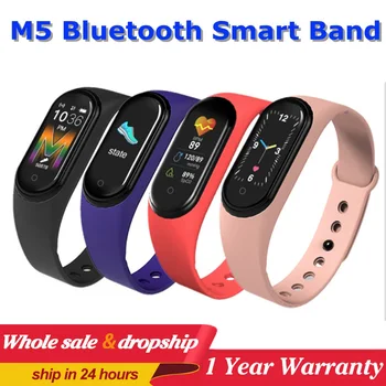 

M5 Smart Watch Women Bluetooth Call/Music Smart Band Waterproof Heart Rate Blood Pressure Men Health Wristband Smart Bracelet