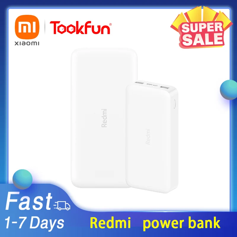 Xiaomi Redmi Power Bank 10000 / 20000mAh USB-C 74Wh 3.7V Two-Way 18W MAX Quick Charge Dual Input Output Charger External Battery | Мобильные