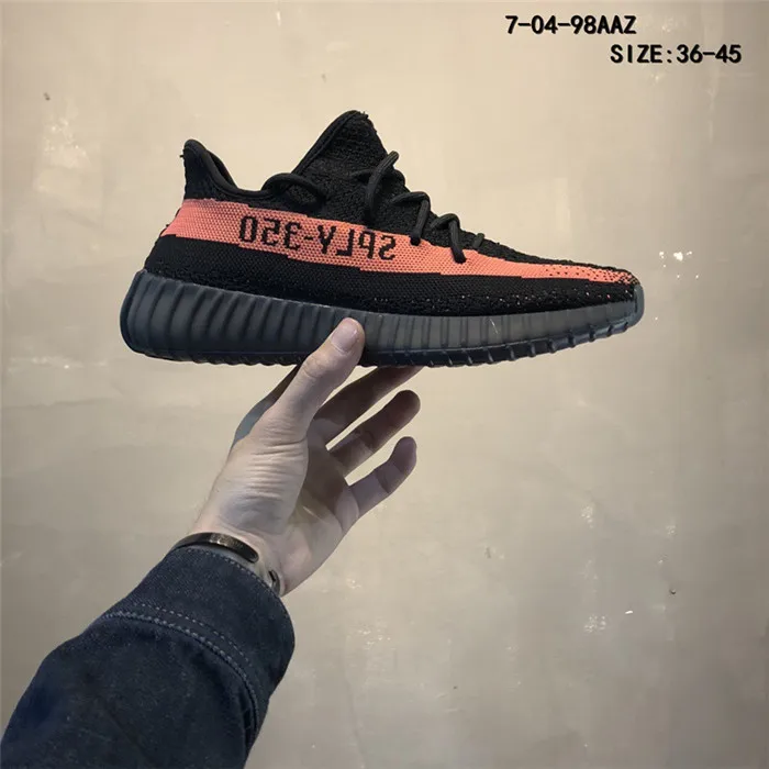 Скидка yeezys air 350 v2, дышащие кроссовки с зеброй для мужчин и женщин, спортивные кроссовки, размеры 36-47, Прямая поставка - Цвет: 2