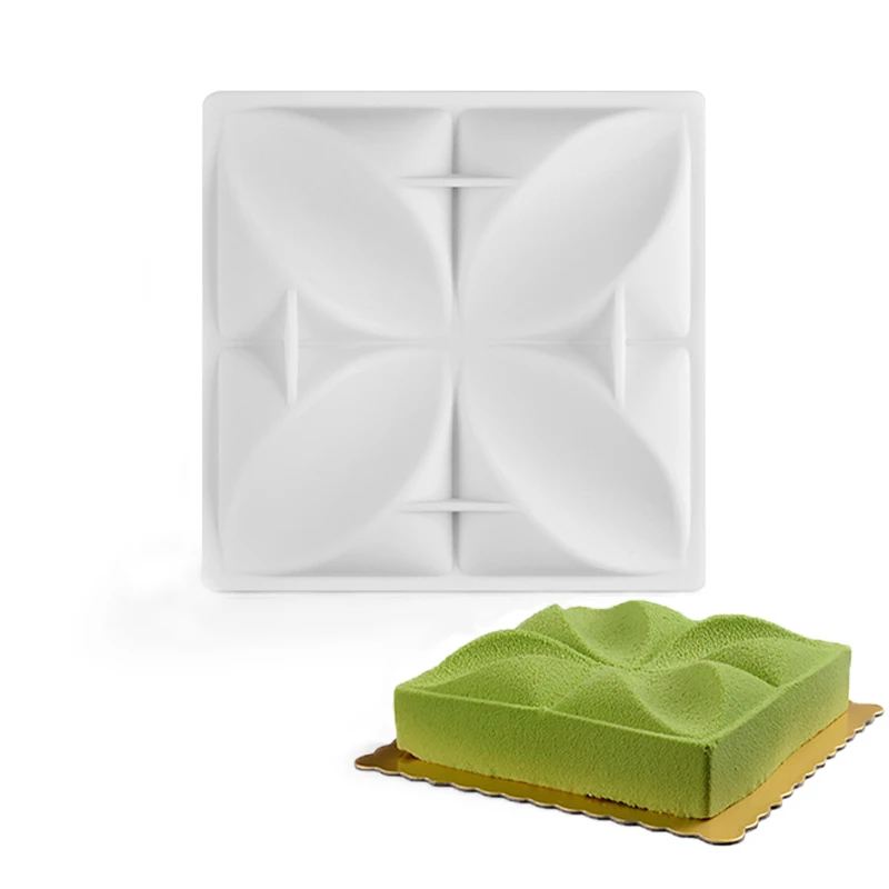 

Silicone Clover Geometric Cake Mold Baking Pan Chocolate Mousse Bakeware Decorating Tools