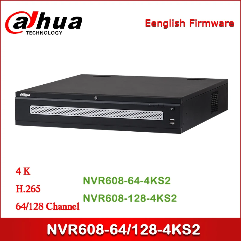 Dahua NVR NVR608-64-4KS2 NVR608-128-4KS2 64/128 Channel Ultra 4K H.265 сетевой видеорегистратор Smart Tracking и Intelligent Vid