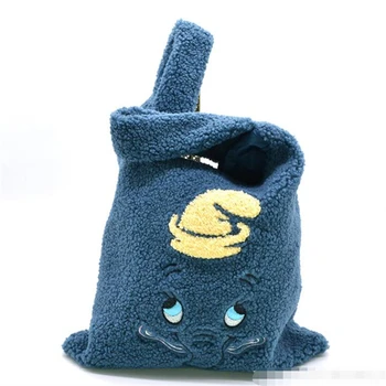 

Plush Winter handbag fake fur Cartoon small bag Cute Embroidery Hand Bag Woman Solid Color Ladies Bag Tote coin bags