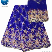 LIULANZHI Cheaper Blue Riche Tissu African Bazin Riche 7 yards for Dress Sewing Lace Material Getzner Bazin PB20