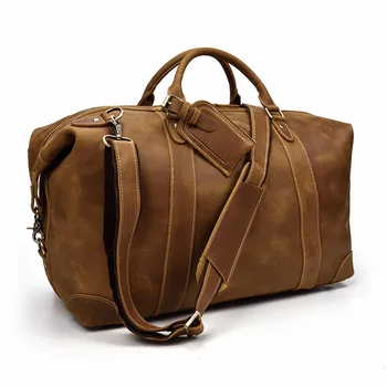 

MAHEU Vintage Genuine Leather Travel Bag Tote Bag 100% Cowskin Travelling Handbags Weekender Duffle Bag For Men Male Travel Bags