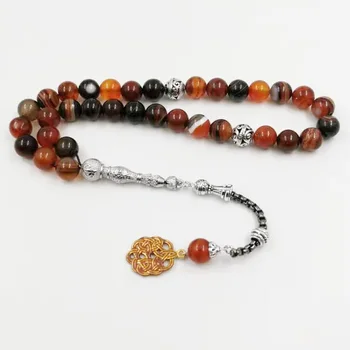 

2020 New style Tasbih Natural agates Man's Muslim rosary 33 misbaha arab fashion bracelet prayer beads masbaha Islamic Jewelry