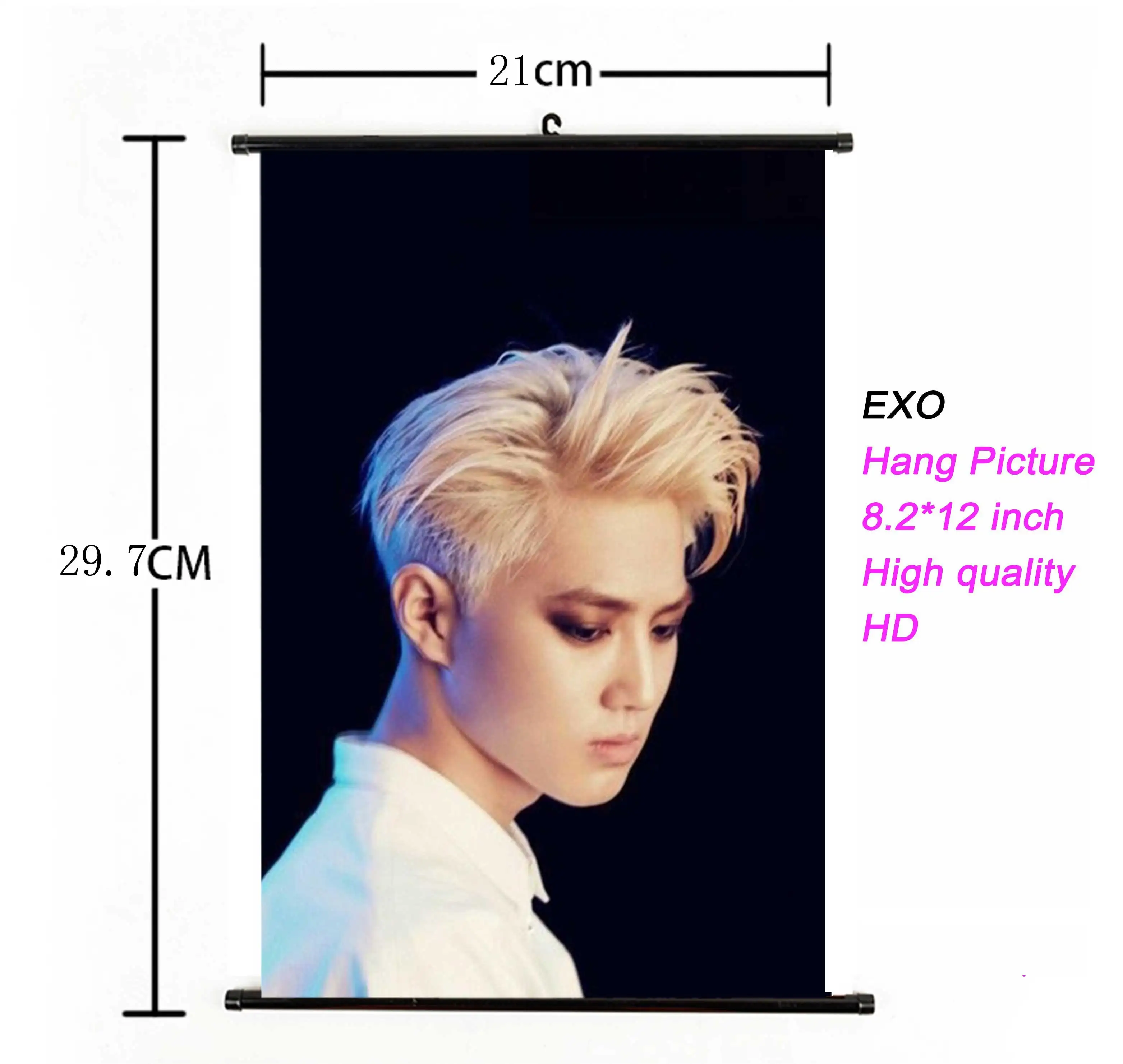 93 K-pop EXO альбом повесить изображение фото плакат Свернутый Свиток Kpop EXO повесить плакат ткань 21*30 см для поклонников Коллекция подарков - Цвет: 93