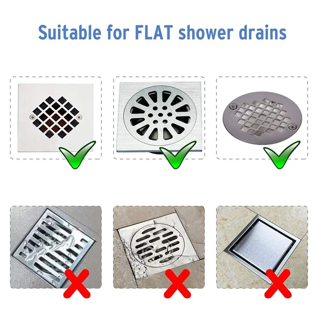 Shower Drain Hair Trap, Durable Stainless Steel and Silicone Hair Catcher  Shower Drain Cover - Is Easy to Install & Clean - Bloc - AliExpress