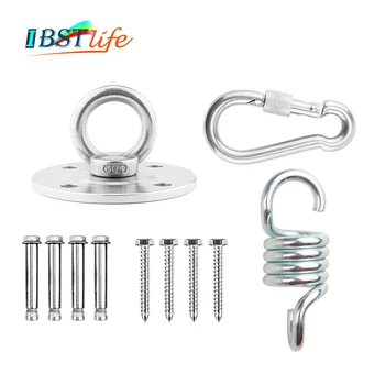 

2204 lbs Capacity Suspension Wall Ceiling Mount Bracket Gym Suspension Straps Yoga Swing Trapeze Chair Boxing Bag
