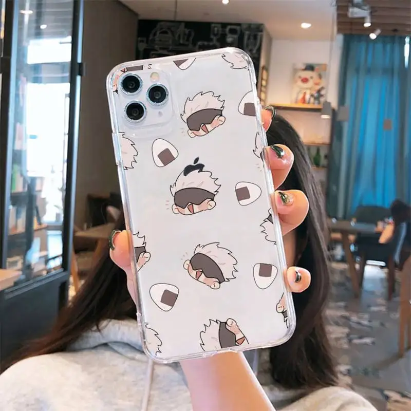 Jujutsu Kaisen Anime Phone Case Transparent for iPhone 11 12 13 Mini Pro XS MAX 8 7 6 6S Plus X 5S SE 2020 XR