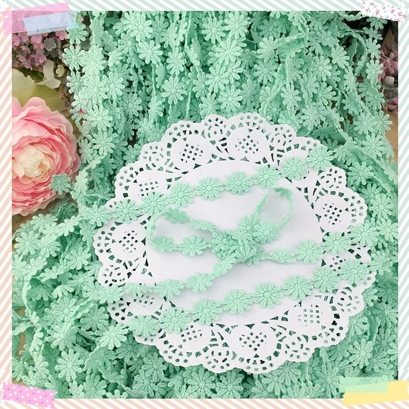 

Tiffany color three-dimensional water-soluble embroidery flower lace diy hair accessories baby clothes lace material accessories