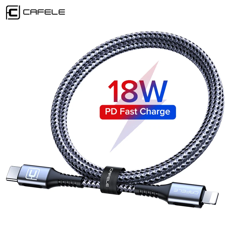 Зарядный кабель CAFELE USB C PD 5A зарядный QC4.0 + Type для iPhone huawei xiaomi samsung быстрое зарядное