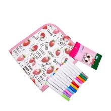 Children'S Portable Repeated Writing Erasable Graffiti Painting Double-Sided Small Blackboard Watercolor Pen Drawing Board