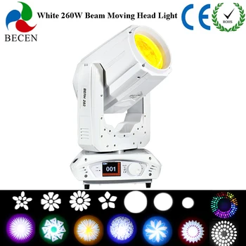 

White 260W 9R Beam Moving Head Light 8+16+24 Prisms for Party Stage Light DMX512 DJ stage lighting