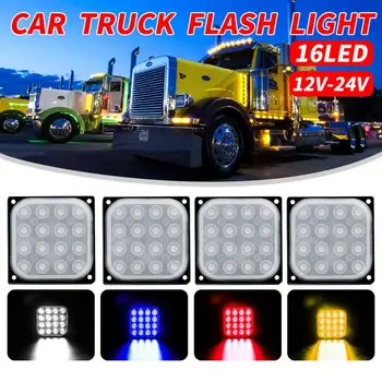 

Car hazard light 16LEDs Warning beacon hazard Flash Strobe light Higher efficiency Easy to install Car Strobe light Four Color