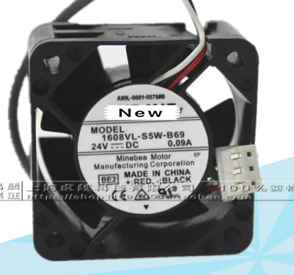 Для телефона 1608VL-S5W-B69 BE2 DC 24V 0.09A 3-проводной 40x40x20 мм вентилятор охлаждения сервера |