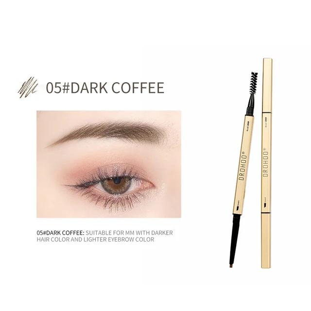 Double Head Eyebrow Pencil Long Lasting Waterproof 5 Colors Eye Brow Pen Tint Mascara Enhance Cosmetics Beauty Women Makeup Dark Brown