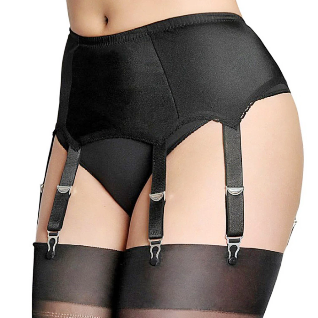 Women S Sexy High Waist Garter Belt Mesh Suspender Belt 6 Straps Garter Belt For Thong Stocking Plus Size S Xxl Garters Aliexpress
