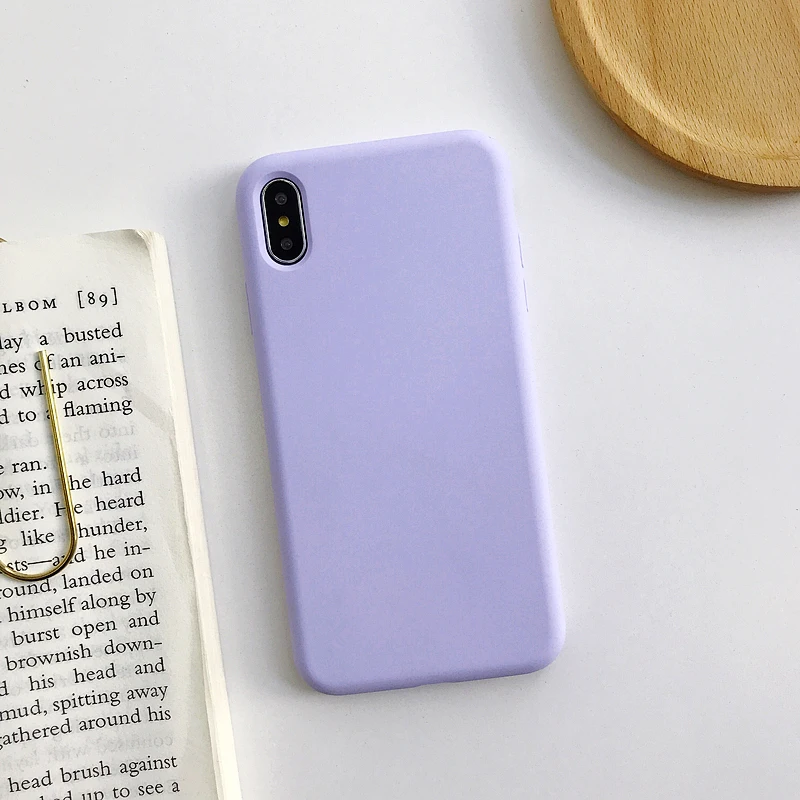 Роскошный силиконовый чехол для телефона для iphone 7 8 Plus для Apple, чехол для iphone 6 6S Plus X XS MAX XR 7 8 - Цвет: Purple