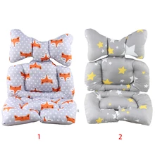 Теплая прогулочная коляска толстый матрас мультфильм животных детская подушка для сиденья Хлопок Подушка Чехол