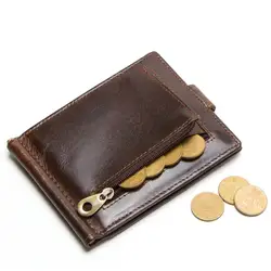 Подлинная кожаный тонкий кошелек мини держатель для кредитных карт кошелек Тонкий маленькая сумка для карт держатель для кредитных карт