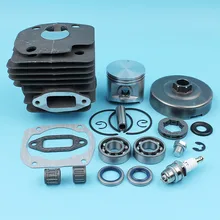 

NIKASIL 50MM Cylinder Piston 3/8"-7T Clutch Drum Sprocket Bearing For Husqvarna 362 365 371 372 Washer Oil Seal Gasket DecValve