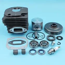 Nikaoil – Piston cylindre 50MM 3/8 " 7T, roulement de pignon de tambour d'embrayage pour Husqvarna 362 365 371 372 rondelle joint d'étanchéité d'huile DecValve 