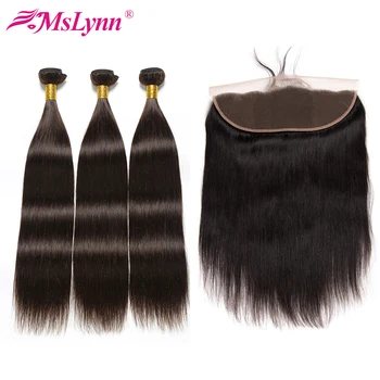 

Straight Hair Bundles With Frontal Brazilian Hair Weave Bundles Frontal With Bundles Human Hair Bundles With Closure Remy