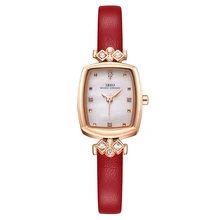 

Women Fashion Top Brand Waterproof Luxury Clock Dial Quartz Watch Unique Designer Red Strap High Quality Leather Wristwatch Gift
