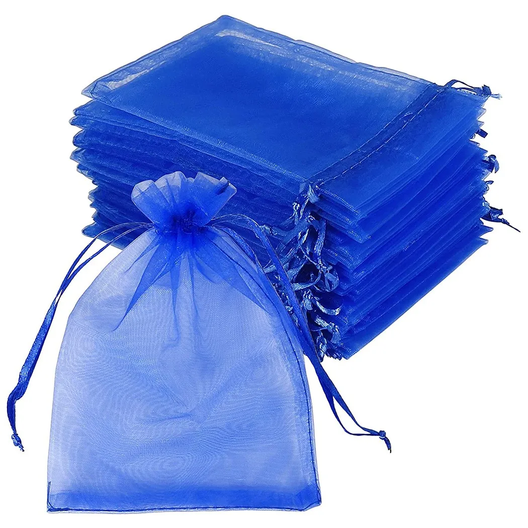 100pcs Organza Gift Bags Luxury Jewellery Pouch XMAS Wedding Party Candy Favour 