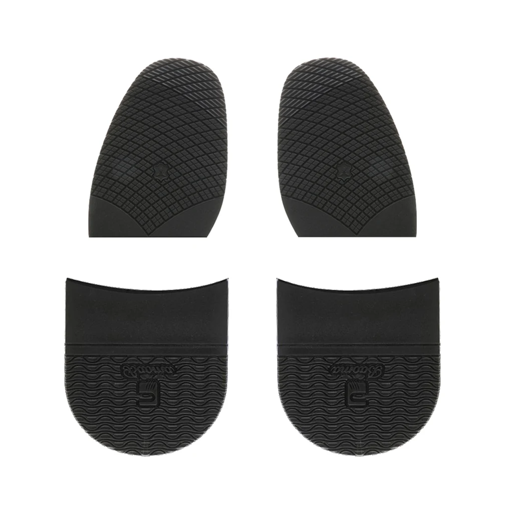 2 Pair/set Rubber Half Shoe Soles And Heels Pads Grip DIY Shoe Repair Replacement