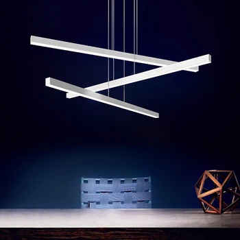 

Nordic Metal Tube Led Pendant Lights Black/White Dining Room Led Pendant Lamp Living Room Dimmable Led Pendant Lights Fixtures