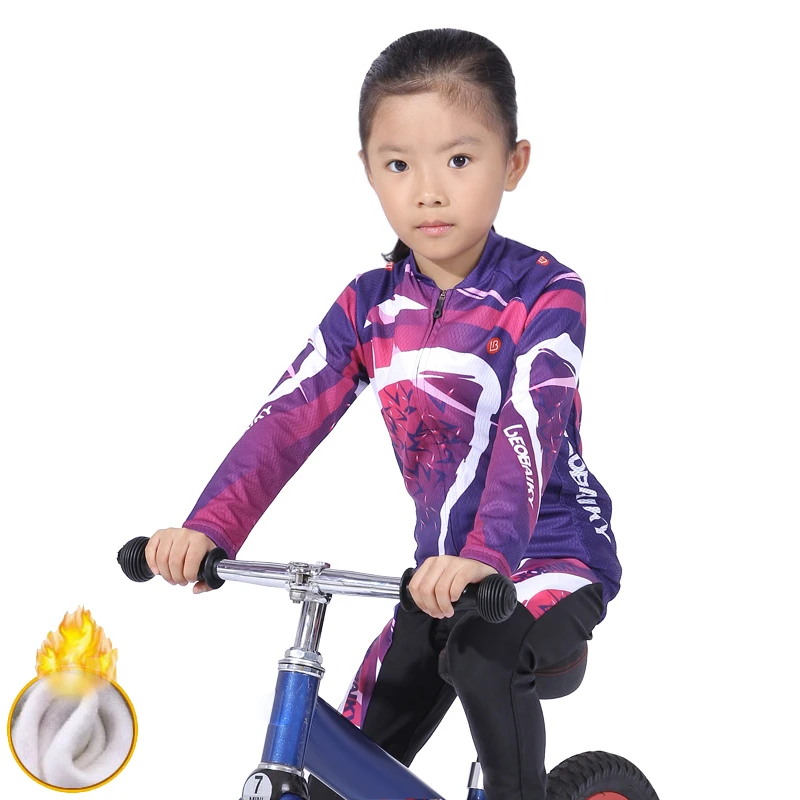 Conjunto de Jersey de ciclismo para niños y ropa de invierno de lana térmica para montar en bicicleta, ropa deportiva para bebés, mantiene el calor|Conjuntos de ciclismo| - AliExpress