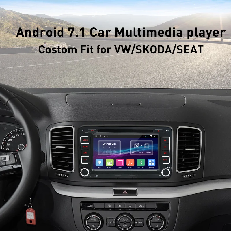 AWESAFE 2 Din Автомобильный Радио мультимедийный плеер gps Навигация DVD для Volkswagen GOLF 6 Polo PASSAT B6 SKODA seat Leon