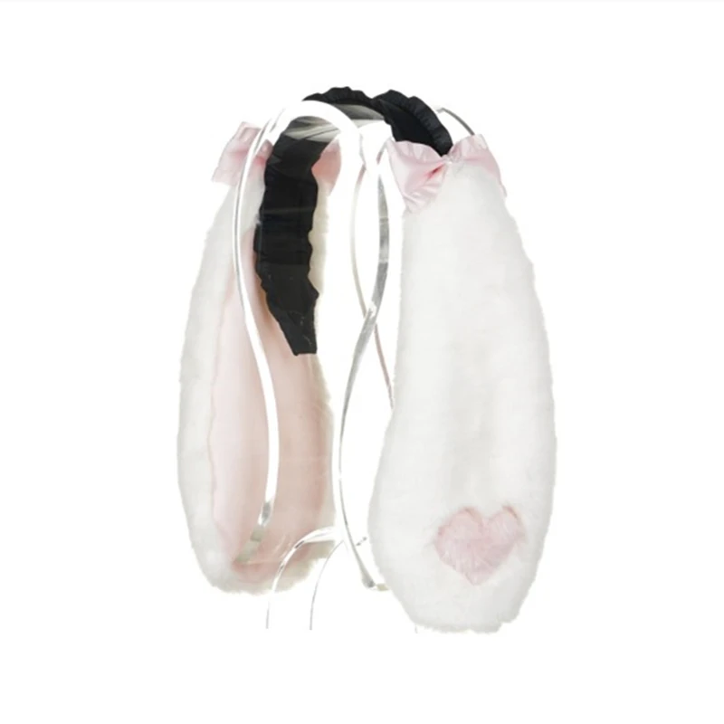 MMGG New Bunny Rabbit Ears Hairhoop Headwear Hairpin Necklace Lolita Cosplay Game Costume Accessories Custom Made |