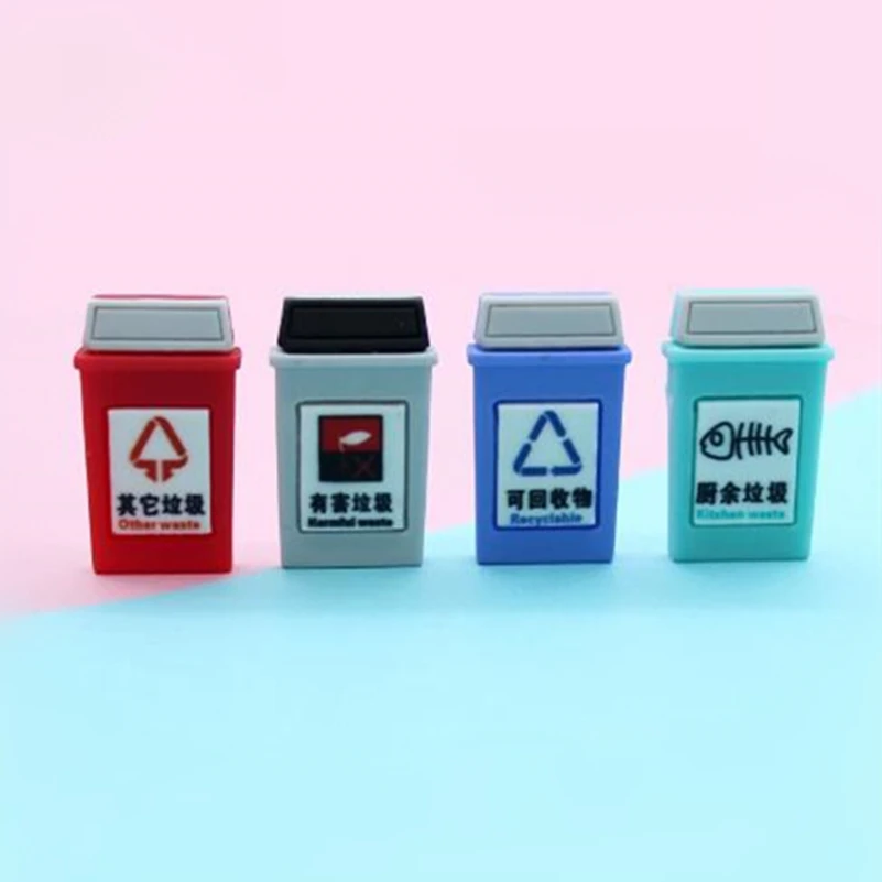 

Tanduzi 100pcs Wholesale Simulation Refuse Bin Resin Creative Cartoon Trash Can DIY Handmade Ornaments Accessories Resin Crafts