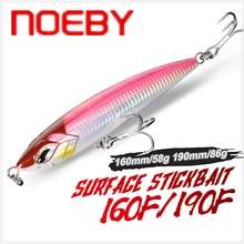 NOEBY Big Pencil Lure 160mm/58g 190mm/86g Top Water Hard Bait JAPAN Hooks Isca Artificial Pesca Leurre Peche Sea Fishing Wobbler